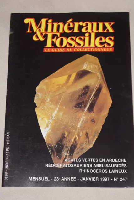 REVUE « MINERAUX &FOSSILES », n°247 de janvier 1997