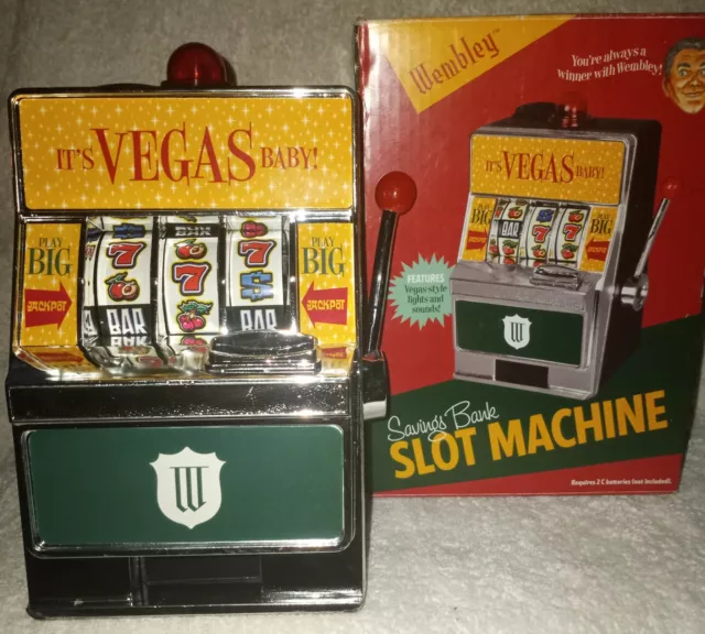 Wembley Savings Bank Slot Machine - Features Vegas Style Lights & Sound