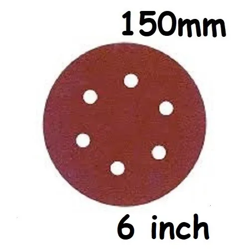 Sanding discs 150mm 6 inch Sandpaper Pads 40- 3000 GRIT 6 Hole Hook & Loop