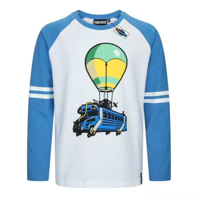 FORTNITE | TROLLEY & BATTLEBUS| White Gaming Cotton T-Shirt Sizes 10-16 Years 3