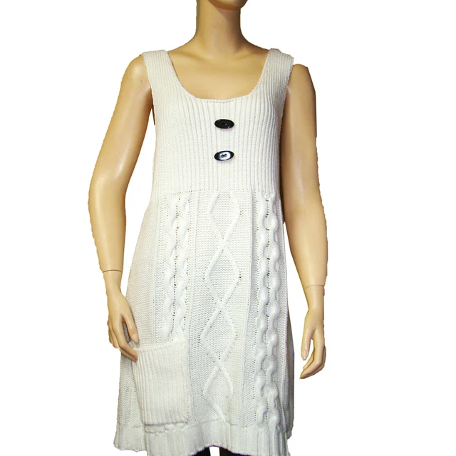 Robe Lola Espeleta Femme – Bleu Marine Et Blanc – Seventies – Taille M – Neuve