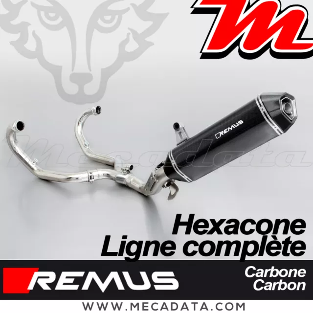 Ligne Complète Pot échappement Remus Hexacone carbone BMW R 1200 GS 2007