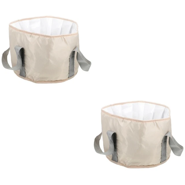 2 piezas cubo plegable con membrana Peva grueso impermeable cuenco de spa para pies de viaje