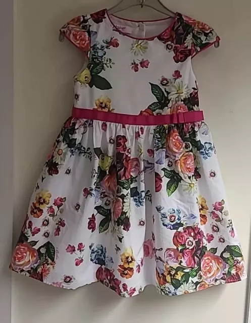 Gorgeous Girls Ted Baker Floral Dress Aged 4-5 Years. Great Condition.