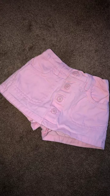 girls infants old navy pink jean skort Skirt, Shorts sz 3-6 mo