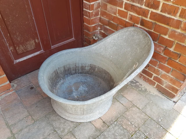 ANTIKE SITZBADEWANNE ZINKWANNE Zinkbadewanne Pflanzkübel Teich dicht