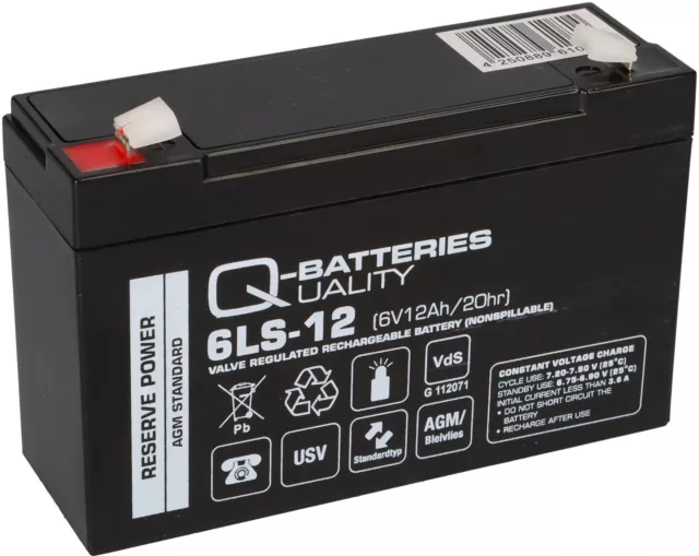 Batterie FIAMM FG11201 - 6V 12Ah Plomb étanche AGM Rechargeable