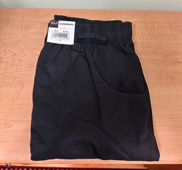 Chef Works Men's Essential Baggy Chef Pants, Medium. NEW