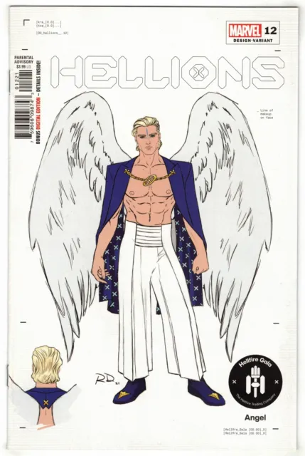 Hellions #12 1:50 Dauterman Design Variant Angel Marvel 2020 Hellfire Gala VF/NM