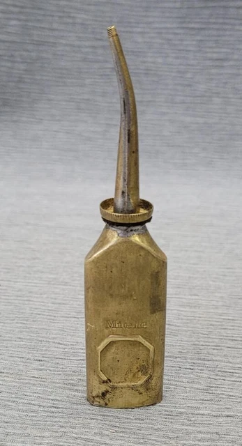 Antikes Miele Ölkännchen klein, vintage Messing Mini Ölflasche Fahrrad Werkzeug?