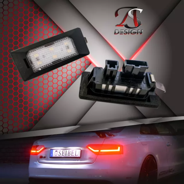 Premium LED Kennzeichenbeleuchtung für Audi A4 B9 Xenon Weiss