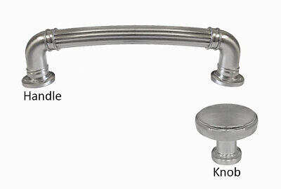 Traditional Knob Handle Pull Kitchen Cabinet Hardware in Brushed Nickel 82834