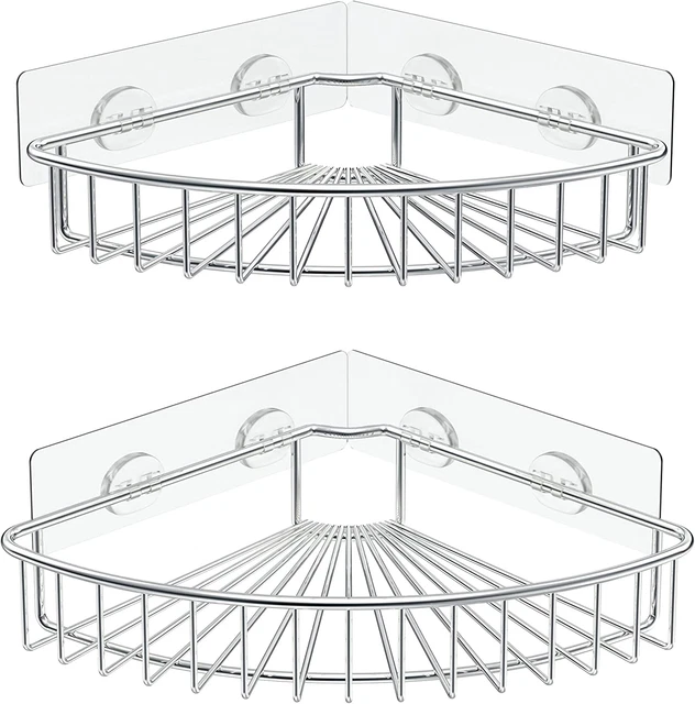2-Pack Bathroom Corner Shower Caddy Organizer Shelf Sus304 Stainless Steel Wall