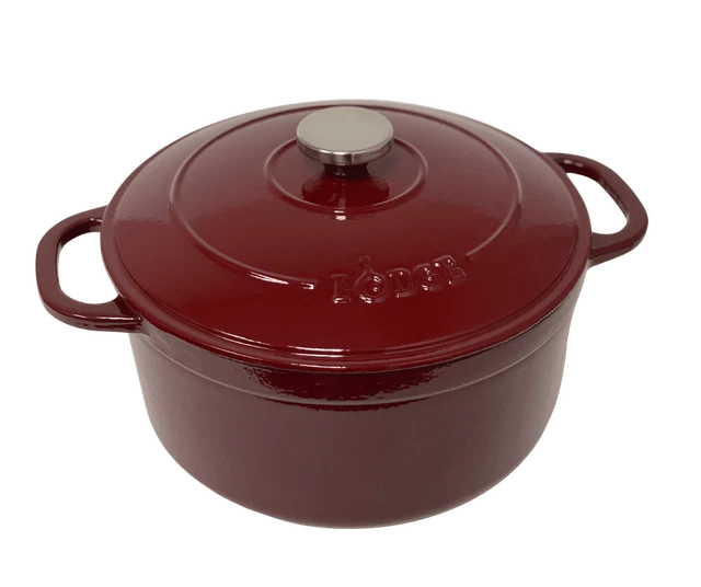 Cast Iron 6.5 Quart Enameled Dutch Oven, Merlot