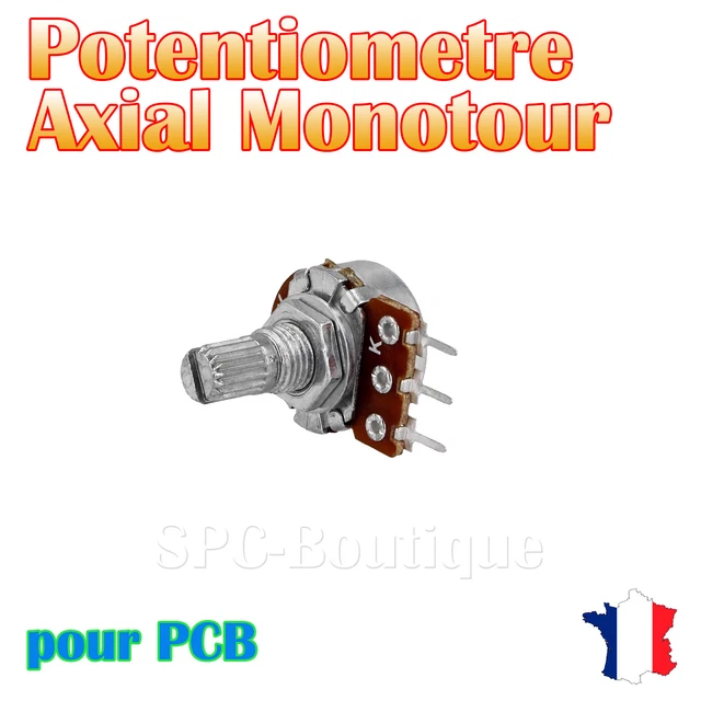 1 POTENTIOMETRE CERMET P11VY 1K ohms LOI:A LIN 1W axe Métal court 15mm
