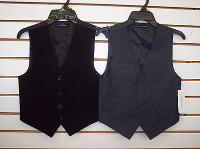 Boys Calvin Klein $36-$39.50 Black Or Dark Charcoal Gray Vest Sizes 4, 5, 6 & 7