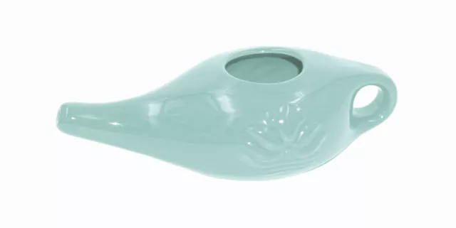 Neti Pot Nasenreinigungskanne Nasenkännchen aus Keramik 250 ml Türkis