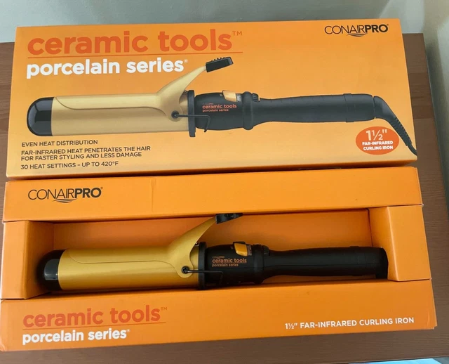 "Plancha rizado de resorte de infrarrojo lejano serie Conair Cermic Tools, 1 1/2"