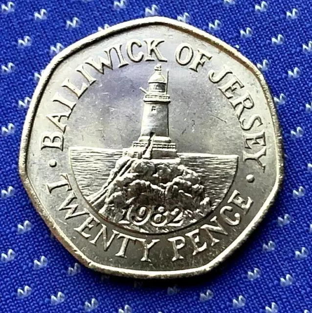 1982 Jersey 20 Pence Coin CH UNC  ( 200K Minted )    #ZM173