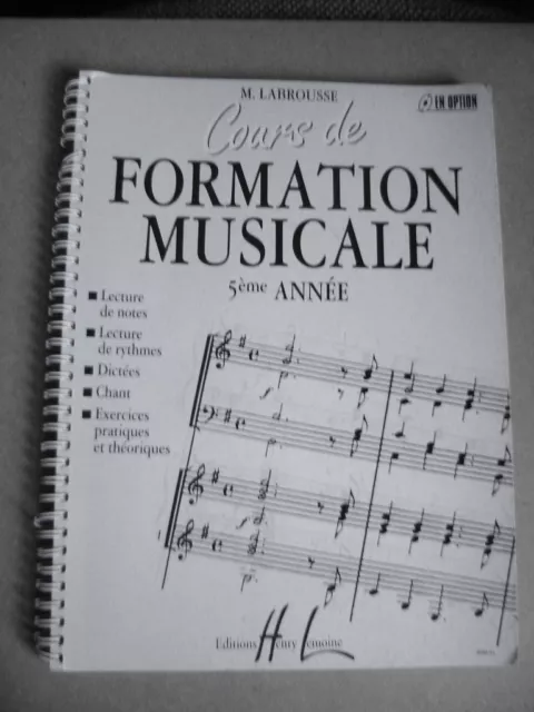 Cours de formation musicale 5ème année exercices pratiques et théoriques /M19