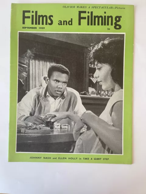 Films and Filming Magazine September 1959 Johnny Nash & Ellen Holly Cover