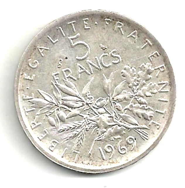 5 Francs - 1969 - Semeuse - Argent - TB/ TTB