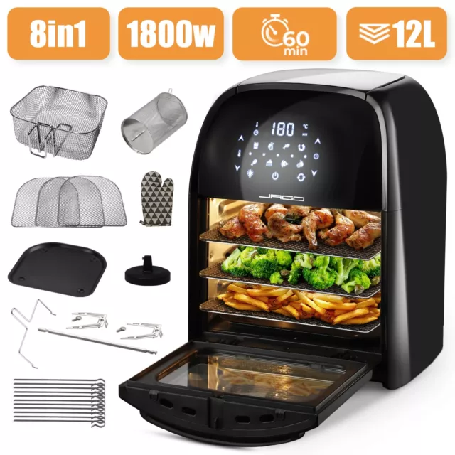 Friteuse à air chaud multi-usages avec accessoires de cuisson et de gril,  4,5 l, 1 500 W, Friteuses