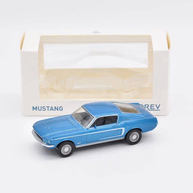 Modèle Réduit NOREV 1/43 Ford Mustang GT Fastback 1968 Bleu Acapulco - Métal/plastique