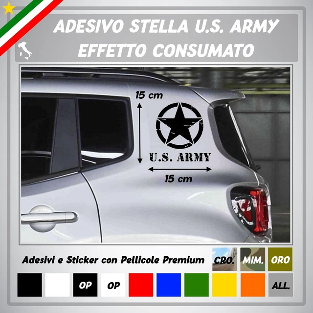 Autocollant étoile Militaire Tout-terrain US Army 4x4 Camouflage - Déco Voiture, Mur, Neuf