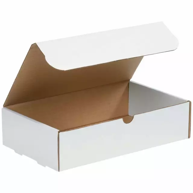 Myboxsupply 12 1/5.1x12.7x7.6cm Bianco Letteratura Buste, 50 Per Fascio