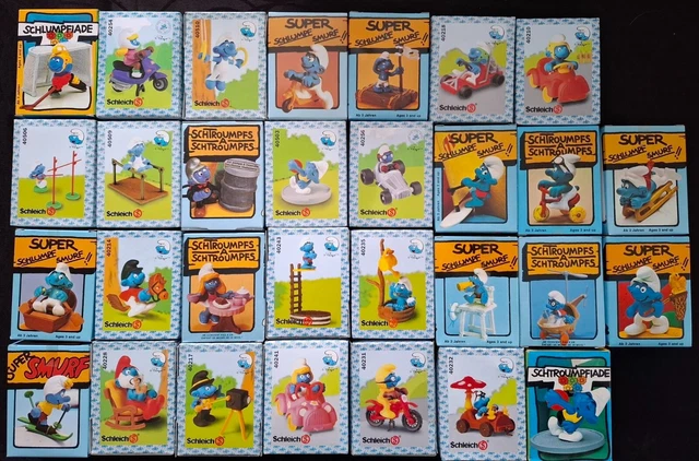 Schleich - Lot De 30 Figurines Super Schtroumpfs - Neuf En Boîte - Collection