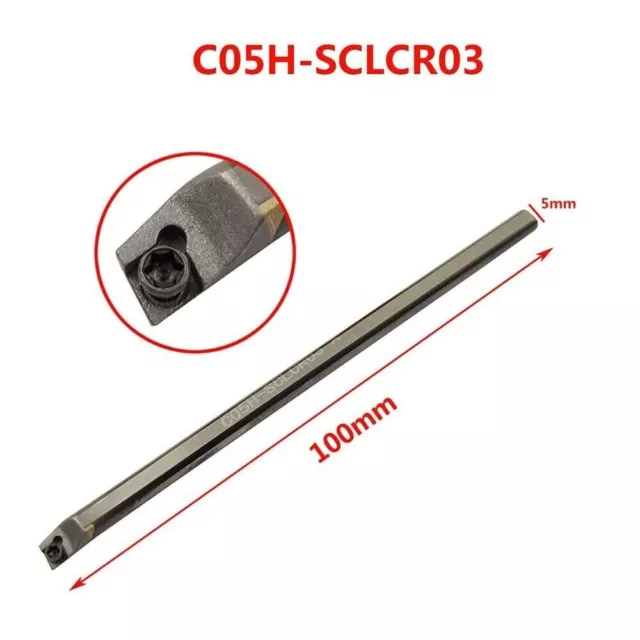 C05H-SCLCR03 5mm CNC lathe Tungsten turning tool holder boring bar for CCGT03 2