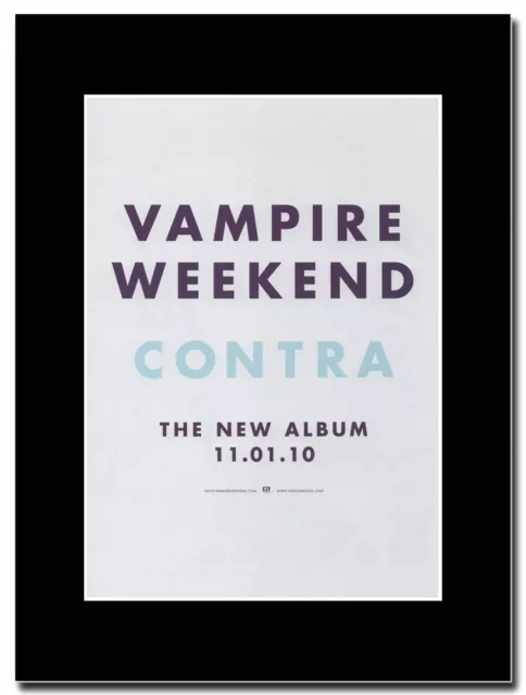 Vampire Weekend - Contra      - Matted Mounted Magazine Artwork
