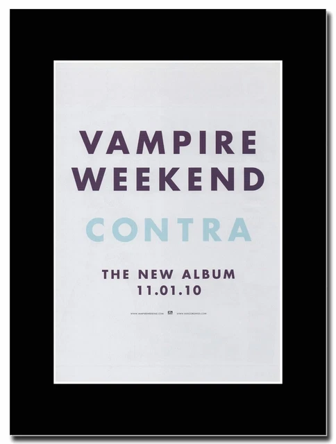 Vampire Weekend - Contra      - Matted Mounted Magazine Artwork