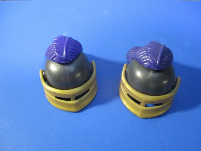 Casque De Chevalier Playmobil Gris - Accessoire Vintage Pour Figurines - Occasion