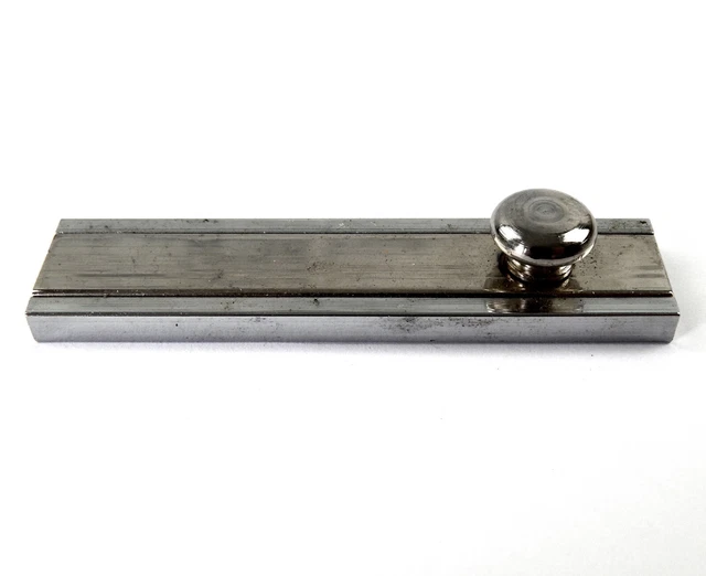 Vintage 1930s 1950s Cupboard Cabinet Door Flat Bolt Chrome - Suit Caravan - #B4