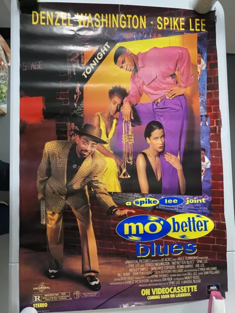 Mo Better Blues Original video release poster 27 x 40 Rolled