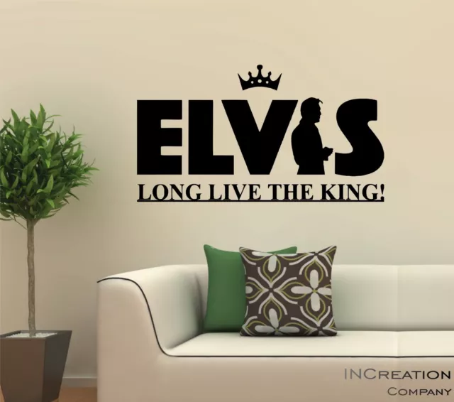 Elvis Presley Portrait Black and White Vinyl Wall Decal Sticker logo emblem art