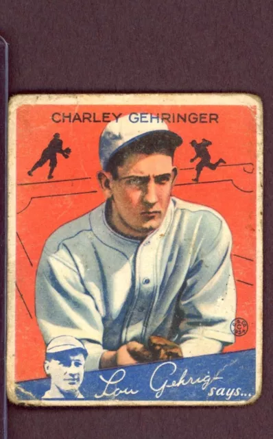 1934 Goudey Charley Gehringer #23 Detroit Tigers