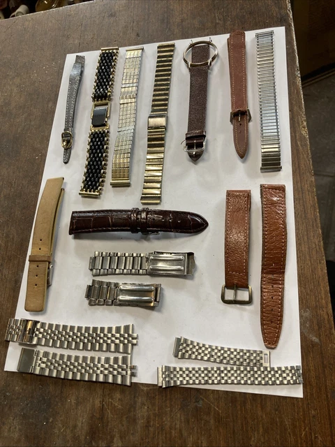 Lot De Bracelets De Montre En Cuir Vert - Sans Marque - Neufs Sans étiquette