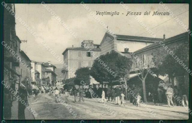 Imperia Ventimiglia Piazza del Mercato cartolina MT3731