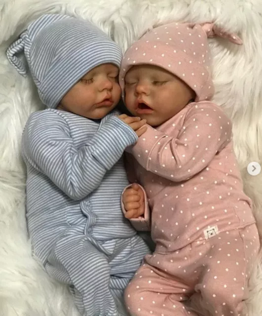 18Inch Vinyl Full Body Doll Twins Sleep Girl&Boy Baby Silicone Reborn Baby Doll