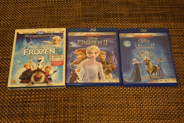 LOT 3 DISNEY Frozen Blu-Ray's : Frozen, Frozen II, Olaf's Frozen ...