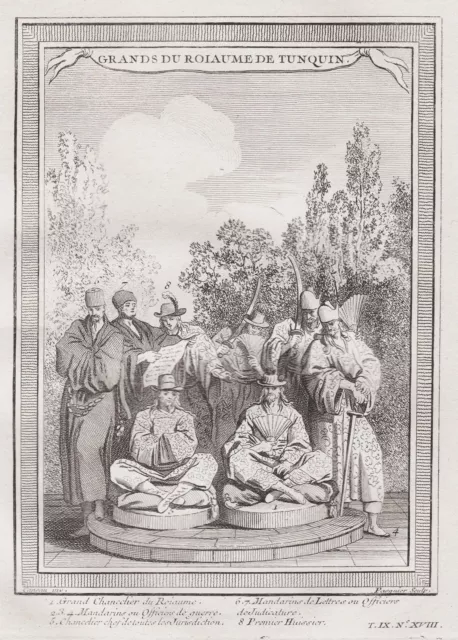 Vietnam Asia Asie Asien costumes Trachten engraving Kupferstich 1750