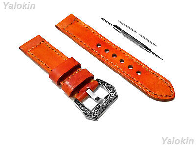 Orange Brossé Cuir Bracelet pour Garmin Rey Et Vivomove 3S -B18