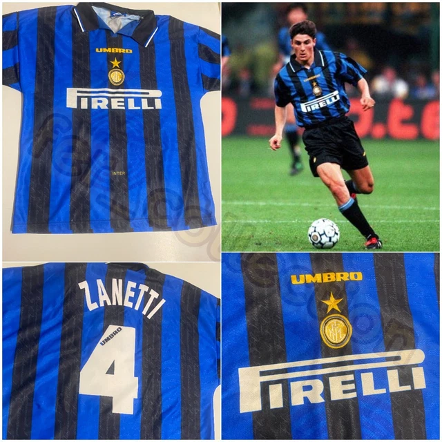 Maillot Vintage Inter Milan 1996/1997 Umbro - Bleu, Taille XL Adulte - Collection