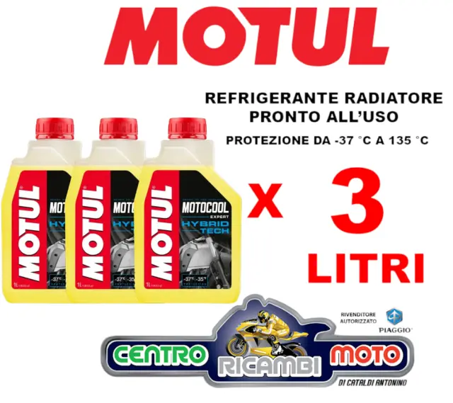 Liquido Radiatore Refrigerante Motul Motocool Expert Hybrid Tech Moto 3 Litri lt