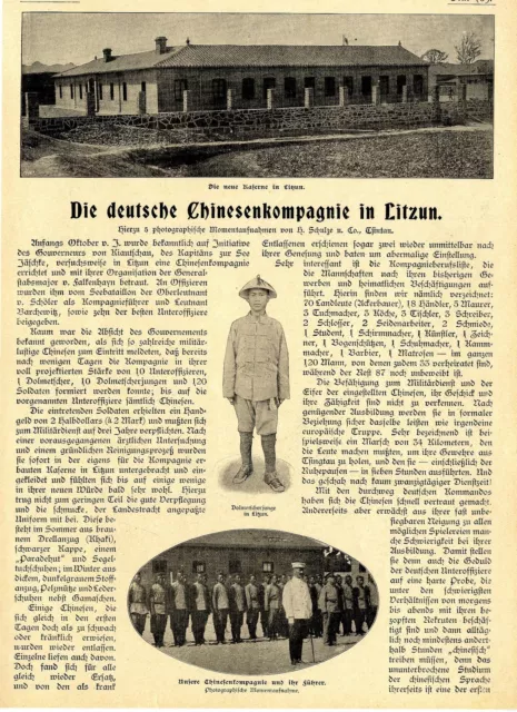 Tsingtau Kolonie Deutsche Chinesenkompagnie Litzum Prinz Heinrich Admiral...1900