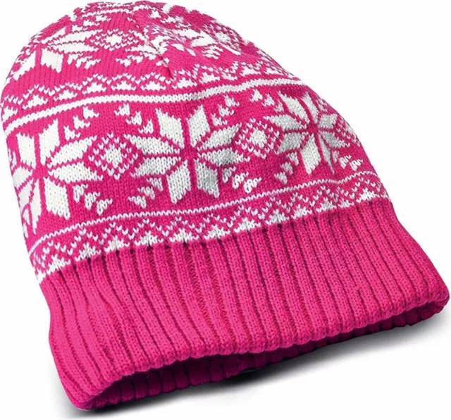 Celly Cappello in Maglia Invernale con Auricolari Integrati, Fucsia