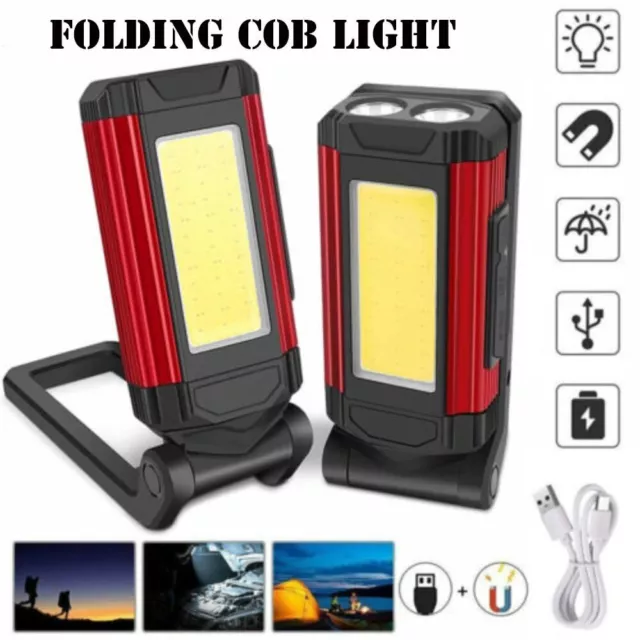 COB Magnétique Portable Lumière de travail LED Lampe d'inspection Rechargeable